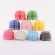 TecGeo(TM) 100pcs/set Red Yellow Cupcake Liners Mold Mix 4 Color Christmas Paper Cup Cake Muffin Case Baking Cups... N4