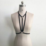 Underwear, PHOTNO Women Alluring Harness Elastic Cage Strappy Hollow Out Bra Bustier N3