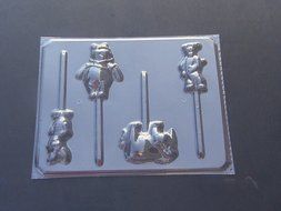 Honey Bear Friends Chocolate Candy Lollipop Mold Winnie the Pooh