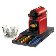 Nespresso Original Line Inissia Red Coffee and Espresso Maker with 60 Capsule Storage Drawer and Free Set of 6...