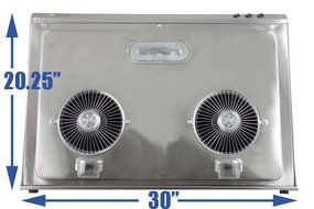 KAZE APPLIANCE VC-K202SS30 Ultra Slim Profile Stainless Steel Kitchen Range Hood, 30-Inch N8