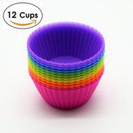 LUXEHOME BPA Free Non-stick Silicone Muffin Cake Cupcake Cup with 6 Colors, Set of 12. Buy 2 Get 20% Discount N7