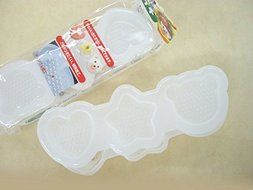 Imonata 1506 Sushi Mold Rice Ball Maker with Three Shapes, White N2