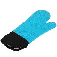 MuLuo Hot Baking Microwave Oven Cooking Mitts Heat Resistant Silicone Glove red N2