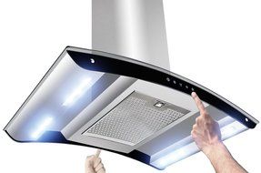 AKDY New 36" European Style Island Mount Stainless Steel Range Hood Vent Touch Control N8