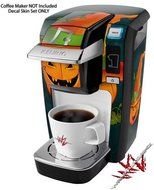Halloween Mean Jack O Lantern Pumpkin - Decal Style Vinyl Skin fits Keurig K10 Mini Plus Coffee Makers (KEURIG...