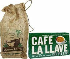 Espresso Coffee Maker 3 to 6 Cups. Includes Cafe La Llave10 oz Pack N2