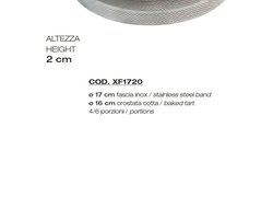 Pavoni Perforated Round Stainless Steel Tart Ring 3/4" High (7-1/2") N7