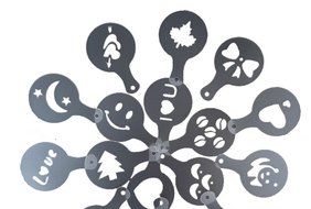 Teanfa Coffee Stencil Cappuccino Barista Plastic Decorating Food Pastry Stencil Coffee Barista Stencils Template...