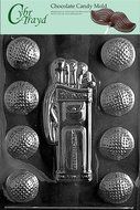 Cybrtrayd S028 Golf/Caddy/Balls Chocolate Candy Mold with Exclusive Cybrtrayd Copyrighted Chocolate Molding Instructions