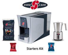 Essse Caff&eacute; - S.12 Espresso Coffee Capsule Machine - Starters Kit (Silver) N3