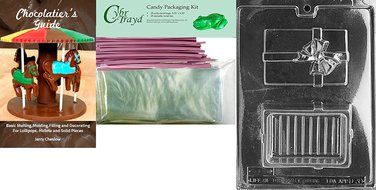 Cybrtrayd D030 Large Box with Bow Chocolate Candy Mold with Exclusive Cybrtrayd Copyrighted Chocolate Molding... N9