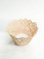 HUAL Cupcake Wrappers 50 Filigree Artistic Bake Cake Paper Cups Lace Laser Cut Liner Baking Cup Muffin Case Trays... N32