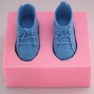 Sher A Pair of Sneakers Fondant Cake Chocolate Silicone Mold Cake Decoration Tools,L7.5cmW6cmH3.2cm N2