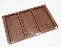 Silicone 3 Bar Wood Grain Effect Chocolate Mold N2