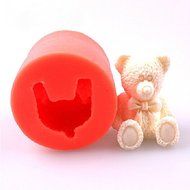 Lovely 3D Teddy Bear Silicone Mold Fondant Chocolate Soap Mould N6