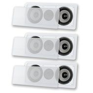 Acoustic Audio CS-IW26CC In-Wall Dual 6.5&quot; Center 3 Speaker Set 750W CS-IW26CC-3S