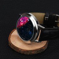 XILALU Women Men Girl Boy touch LED Electronic universe background Watch (A) N10