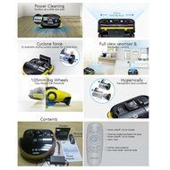 Samsung Powerbot VR20J9010UY Cyclone Force Robot Vacuum Cleaner Yellow &amp; Quick English User's Guide N8