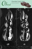Cybrtrayd E061 Large Hollow Flop Earred Bunny Chocolate/Candy Mold with Exclusive Cybrtrayd Copyrighted Chocolate...