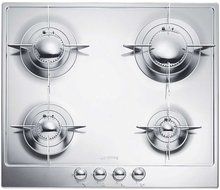 PU64 Piano Design 24" Gas Cooktop with 4 Sealed Burners w/ 1 Rapid Burner Safety Valves and Automatic Electronic...