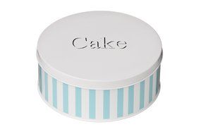 Premier Housewares Candy Stripe Cake Tin - Blue Blue
