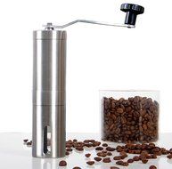 Bedrocker&reg; High Quality Manual Coffee Grinder , Portable Hand Coffee Mill - Adjustable, Portable, Stainless Steel. N2
