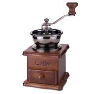 Hotkey Manual Vintage Bronze Coffee Grinder Household Retro Wood Delicate Coffee Mill with Procelain,Durable Hand... N7