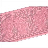 Sher Silicone Mold Lace Mat Fondant Sugar Craft Moulds Cake Decoration Silicone Cake Mold 40cm10cm N3