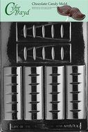 Cybrtrayd AO096 1-Ounce Bar Chocolate Candy Mold with Exclusive Cybrtrayd Copyrighted Chocolate Molding Instructions