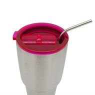 Morecome Spill And Splash Resistant Lid With Slider Closure For 20 Oz (Pink) N7