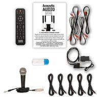 Acoustic Audio AAT1000 Tower 5.1 Speakers with USB Bluetooth Optical Input Mic and 5 Extension Cables N2