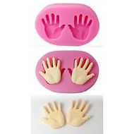 Sher FOUR-C Fondant Cake Molds Baby Hands Cupcake Top Decorating Tools Cake Decoration,Fondant Supplies Color...