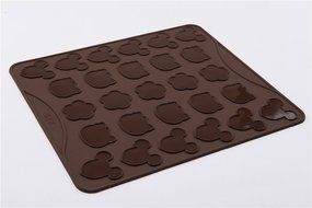 27 Cavity Cartoon Silicone Macaron Baking Mat Mickey Kitty Cherry N3
