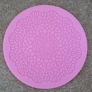 Y&amp;XL&amp;H Round Lace Fondant Cake Chocolate Silicone Mold Cupcake Cake Decoration Tools,L12.7cmW12.7cmH0.5cm N2