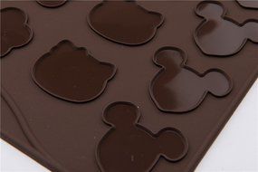 27 Cavity Cartoon Silicone Macaron Baking Mat Mickey Kitty Cherry N5