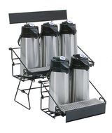 Wilbur Curtis 5 Position Wire Airpot Rack - Compact Design with Integral Drip Tray - WR5B0000 (Each)