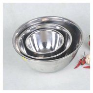 Thick Non-Magnetic Stainless Steel Bucket Egg Pot / Basin / Vegetables, Set Of Three N4