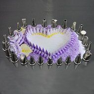 Sher Bakeware Stainless Steel 24pcs Baking Pastry Tips Set N4