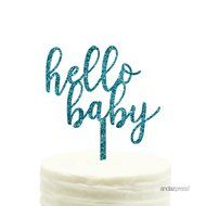 Andaz Press Baby Shower Acrylic Cake Toppers, Gold Glitter, Oh Baby, 1-Pack, Nautical Ocean Themed Party Decor... N40