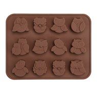 12 Hole Owl Shape Silicone Chocolate Mold by uGen! FDA approved, BPA free,eco-friendly,non-toxic.Wide Range Temperature... N2