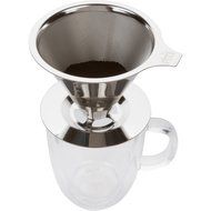 Paperless Pour Over Coffee Dripper - Stainless Steel Reusable Coffee Filter and Single Cup Coffee Maker with Cup... N7