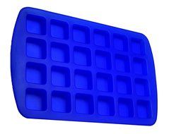 Better Value 24-Cavity Silicone Brownie Squares Baking Mold (1, Blue) N2
