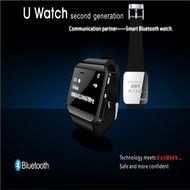 Waterproof LED Display U-Watch 2s Bluetooth Smart Dial Wrist Timer Clock Phone Mate(black) N5