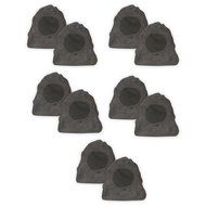 Theater Solutions 10R4L Outdoor Lava Rock 10 Speaker Set for Deck Pool Spa Patio Garden