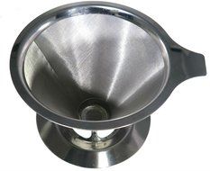 Barista Quality Pour Over Coffee Maker - Premium Stainless Steel Coffee Cone Filter - Hipster Approved N4