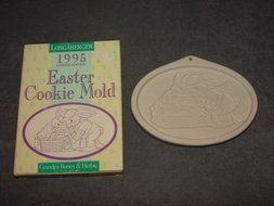 Longaberger 1995 Easter Cookie Mold - Grandpa bunny &amp; herbie