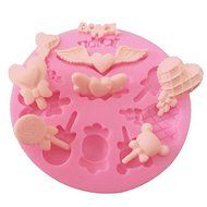 Y&amp;XL&amp;H Cake Decorating Lollipop Love Heart Candy Silicone Fondant Mould For Crafts Jewelry Chocolate PMC Resin...