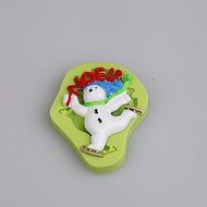 Y&amp;XL&amp;H Christmas Noel Ice Skating Snowman Fondant Silicone Mould for Cake Decorating Cupcake Candy Chocolate Clay...