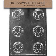 Dress My Cupcake Chocolate Candy Mold, Paw Print Cookie